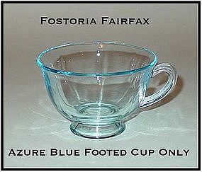 Fostoria Fairfax Azure Blue Cup Only