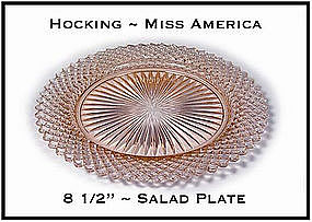 Miss America Pink 8 1/2" Salad/Luncheon Plate