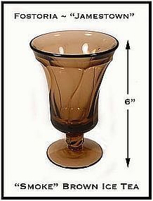 Fostoria Jamestown Smoke Brown Ftd Ice Tea Glass