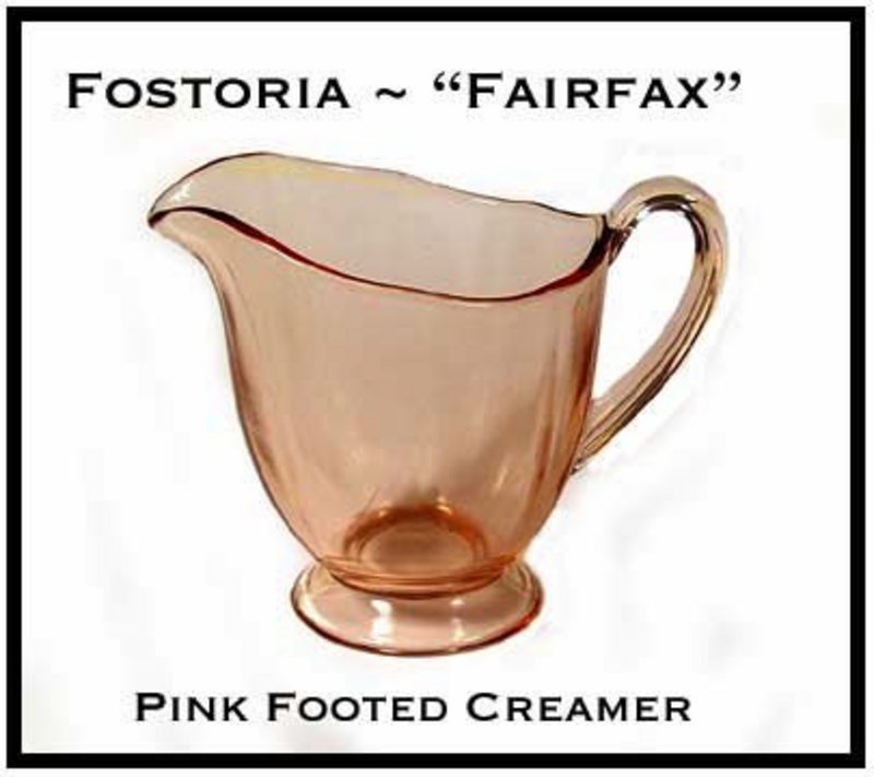 Fostoria Fairfax Pink Footed Creamer