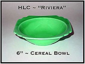HLC Riviera Green 6 1/4" Cereal Bowl