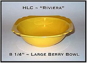 HLC Riviera Yellow large 8 1/2" Berry Bowl