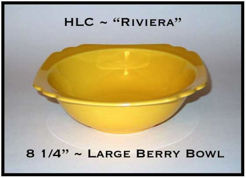 HLC Riviera Yellow large 8 1/2&quot; Berry Bowl