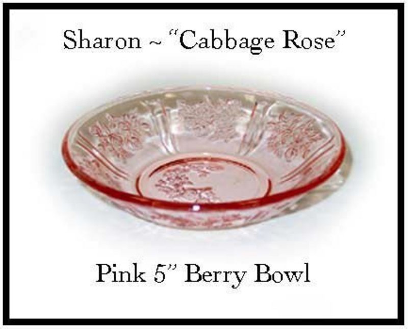 Federal Glass Pink Sharon ~ Six - 5&quot; Berry Bowl-All