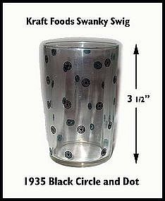 Kraft Foods~Swanky Swig~1935 Circle & Dot Cheese Glass