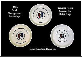 HLC Fiesta 3 Saucers For Buick Tom and Jerry Mugs