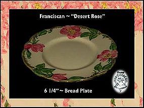 Franciscan Desert Rose~6" Bread and Butter Plates