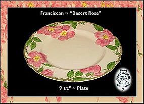 Franciscan Desert Rose ~ 9" Luncheon Plate