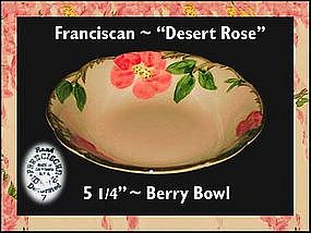 Franciscan Desert Rose~5 1/4" Berry Bowl