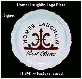 HLC~Homer Laughlin China Co.~12" Logo Plate ~ Super!