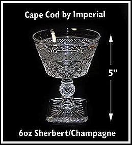 Imperial ~ Cape Cod ~ 6 oz Sherbert or Saucer Champagne