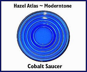Hazel Atlas Moderntone Cobalt Saucer