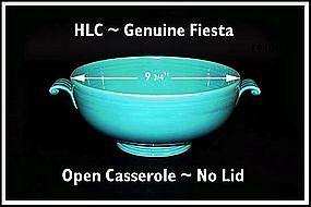 HLC ~ Genuine Vintage Fiesta ~ Turquoise Casserole Base