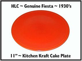 HLC Genuine Fiesta Kitchen Kraft Tangerine Cake Plate