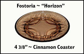 Fostoria Horizon Cinnamon Drink Coaster 1950's