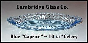 Cambridge Glass Blue Caprice 10 inch Relish/Pickle Tray