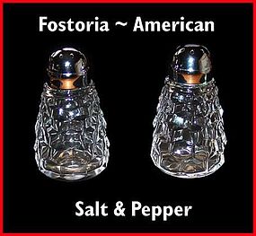 Fostoria American Salt & Pepper Shakers