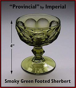 Heisey "Provincial" by Imperial Smoky Green Sherbert