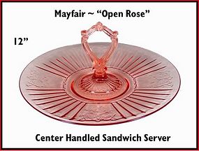 Mayfair "Open Rose" 12" Center Handled Sandwich Server