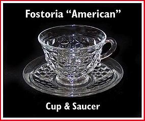 Fostoria American Cup & Saucer Set