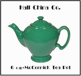 Hall China 6 Cup McCormick Tea Pot