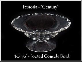 Fostoria Century 10 1/2" Flared Footed Console Bowl