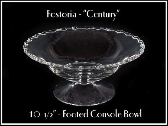 Fostoria Century 10 1/2&quot; Flared Footed Console Bowl