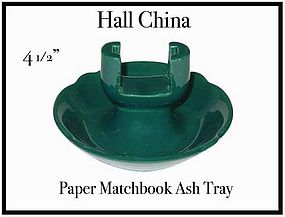 Hall China Turquoise Paper Match Holder Ash Tray