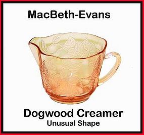 Macbeth-Evans Dogwood Pink Thin Style Creamer