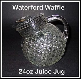 Waterford Waffle Crystal 24 ounce Juice Pitcher