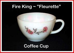 Fire King Fleurette Coffee Cup