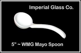 Imperial White Milk Glass 5" Mayonnaise Spoon