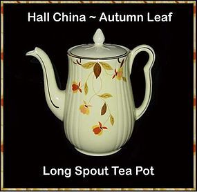 Hall China ~ Autumn Leaf Long Spout Tea Pot