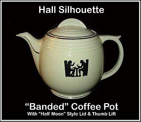 Hall Taverne Silhouette Banded Half Moon Coffee Pot