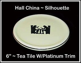 Hall Taverne Silhouette 6" Tea Tile or Hot Pad