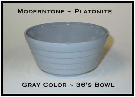 Moderntone Platonite Fired On Gold Color 36s Bowl