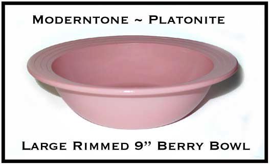 Moderntone Platonite Pastel Pink Large Rimmed Berry