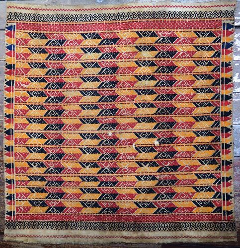 Indonesia | Antique ceremonial ship-cloth <i>tampan</i>