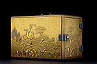Lacquer incense chest with Pine tree design