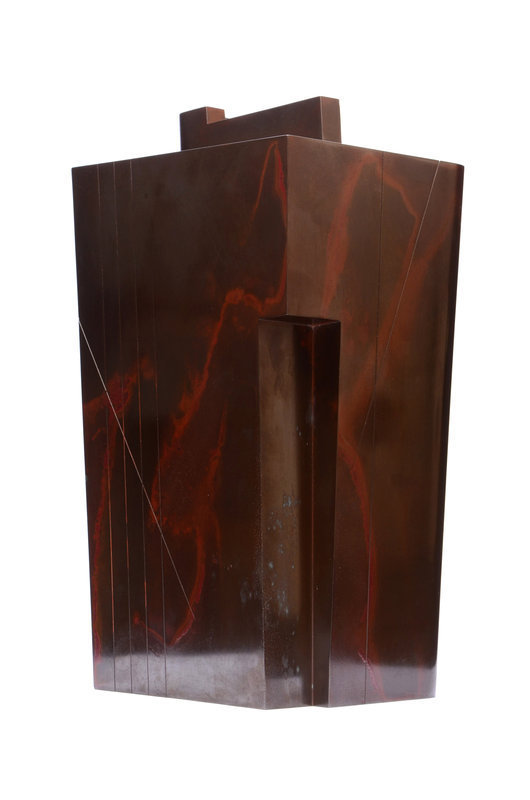 Japanese bronze vase &quot;Gake&quot; made by Hasuda Shugoro