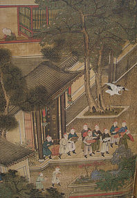 Chinese Antique Painting of Wedding Procession