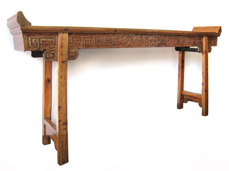 Chinese Antique Altar Table with Carved Dragons