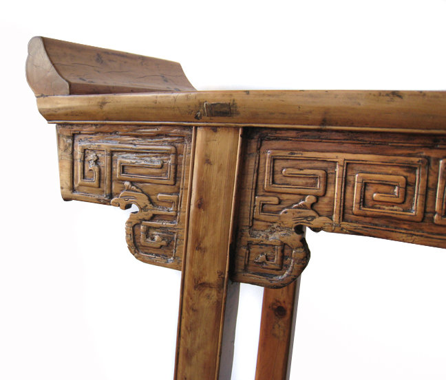 Chinese Antique Altar Table with Carved Dragons