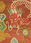 Long Tibetan Runner Rug with 5 dragons