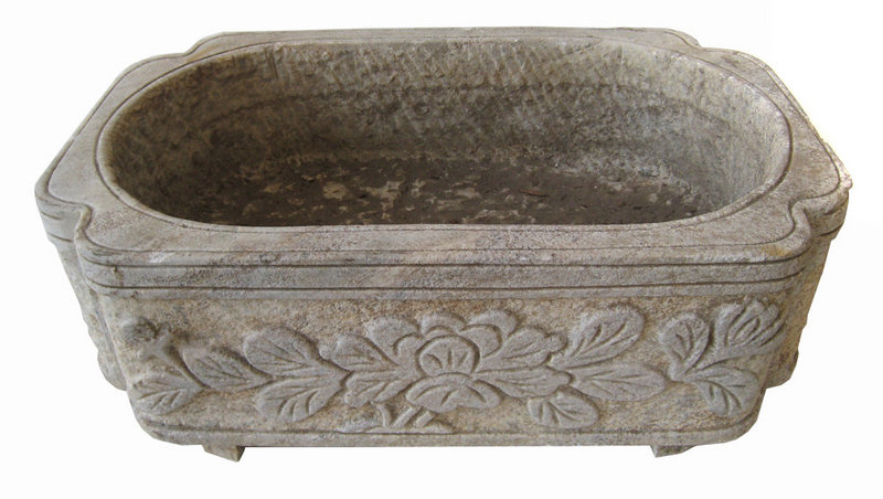 Chinese Carved Marble Planter