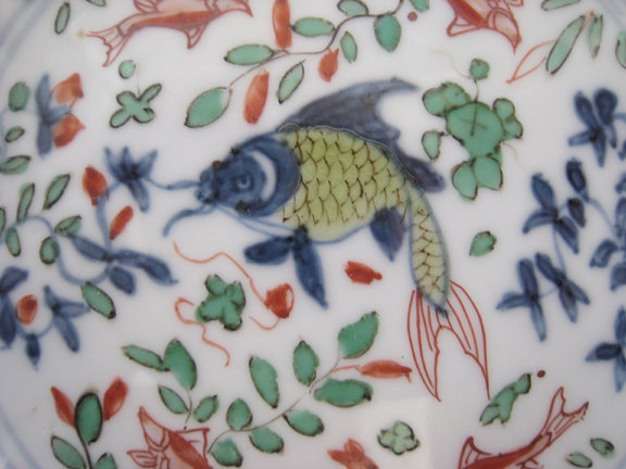 Chinese Pair of Small Kangxi Plates with Fish