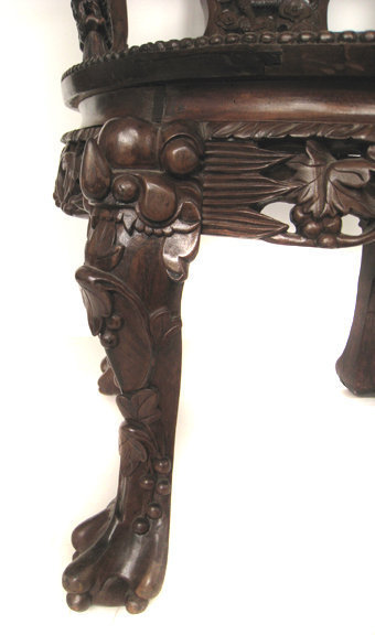 Chinese Pair of Carved Dragon Chairs