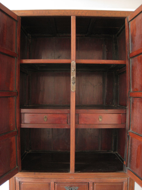 Chinese Jumu Wood Red Cabinet
