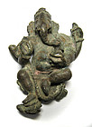 Indian Antique Bronze Figure of Ganesha