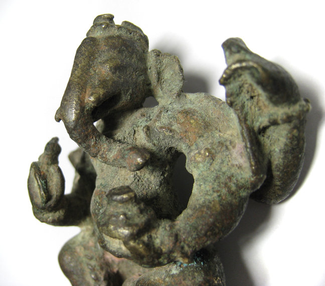 Indian Antique Bronze Figure of Ganesha